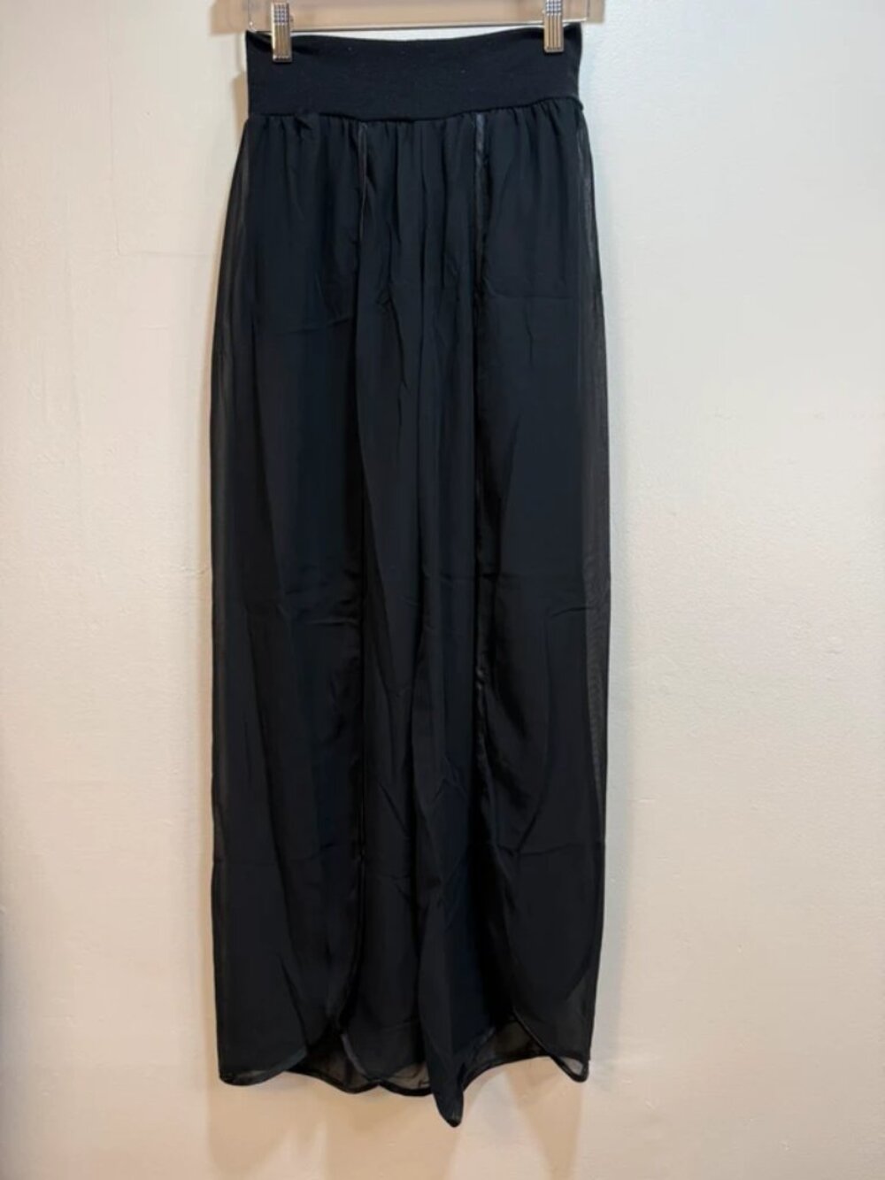 Sheer Mesh Wide Leg High Slit Festival Rave Swim Cover Up Pants